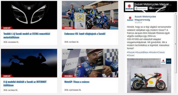 Megújult a Suzuki weboldala Megújult a Suzuki weboldala