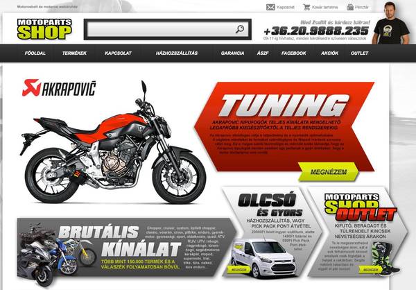 MotoPartsShop: megnyílt az ország legnagyobb motoros webshopja!
