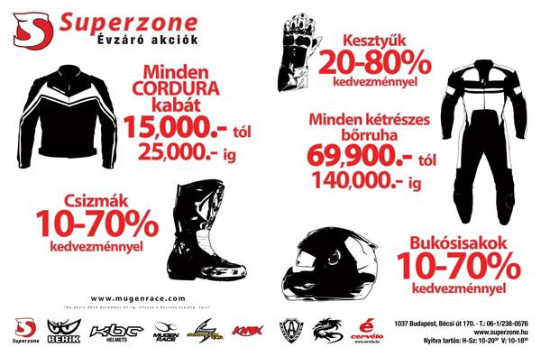 SuperZone évzáró akciók SuperZone évzáró akciók
