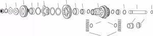 Eastern motorcycle parts A-35915-36 4. sebességfokozatú ellentétes tengely 1