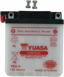 Yuasa YB3L-A (DC) hagyományos akkumulátor Akkumulátor és tartozékai