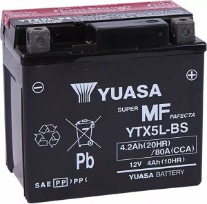 Yuasa YTX5L-BS (CP) AGM karbantartási mentes akkumulátor Akkumulátor és tartozékai