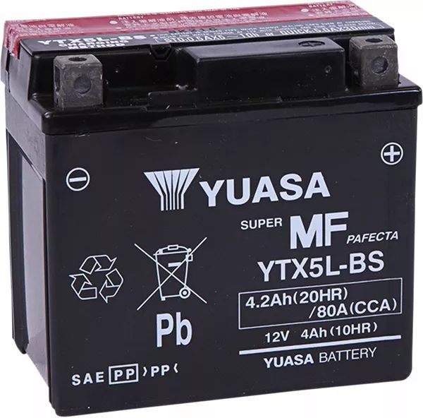 Yuasa YTX5L-BS (CP) AGM karbantartási mentes akkumulátor Akkumulátor és tartozékai 0