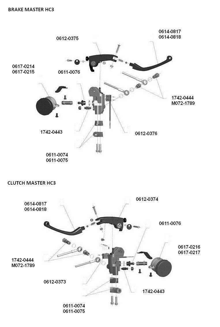 Magura HC3 kuplung SWITCH készlet Fékkar, kuplungkar, kormánykapcsoló 0
