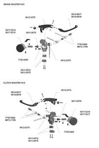 Magura HC3 kuplung SWITCH készlet Fékkar, kuplungkar, kormánykapcsoló