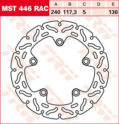 Trw MST446RAC kontúros fix fékrotor Féktárcsa és alkatrészei 0