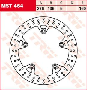 Trw MST464 kerek fix fékrotor 250-299mm Féktárcsa és alkatrészei
