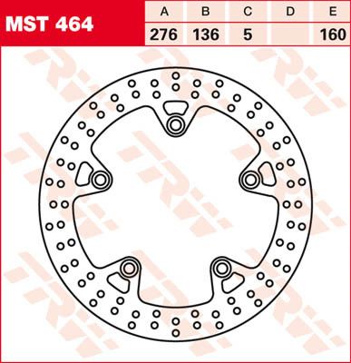 Trw MST464 kerek fix fékrotor 250-299mm Féktárcsa és alkatrészei 0