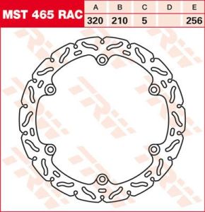 Trw MST465RAC kontúrozott fix fékrotor Féktárcsa és alkatrészei