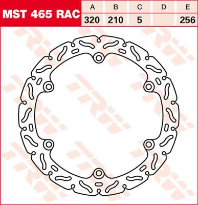 Trw MST465RAC kontúrozott fix fékrotor Féktárcsa és alkatrészei 0