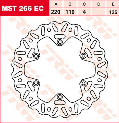 Trw MST266EC EC Cross Design fékrotor Féktárcsa és alkatrészei 0