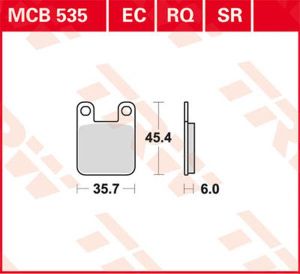 Trw MCB535EC EC sorozatú kerámia fékbetétek Fékbetét