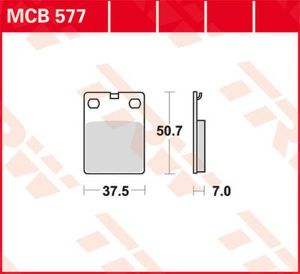 Trw MCB577 kerek kerámia fékbetétek Fékbetét
