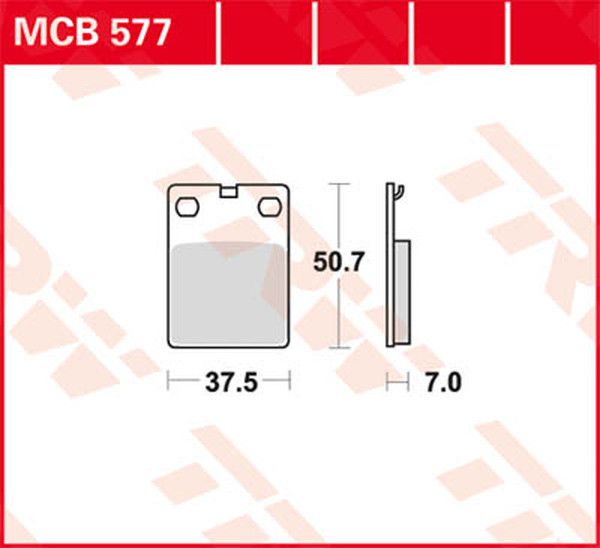 Trw MCB577 kerek kerámia fékbetétek Fékbetét 0