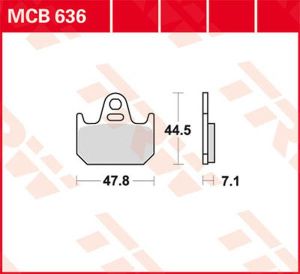 Trw MCB636 minden körben kerámia fékbetét Fékbetét