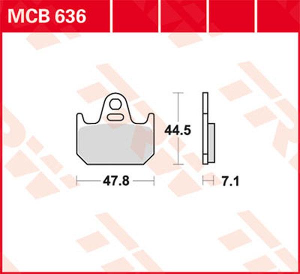 Trw MCB636 minden körben kerámia fékbetét Fékbetét 0