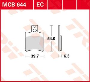 Trw MCB644EC EC sorozatú kerámia fékbetétek Fékbetét