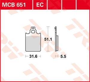 Trw MCB651EC EC sorozatú kerámia fékbetétek Fékbetét
