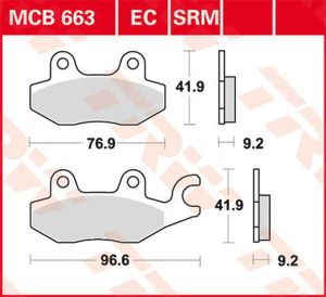 Trw MCB663EC EC sorozatú kerámia fékbetétek Fékbetét