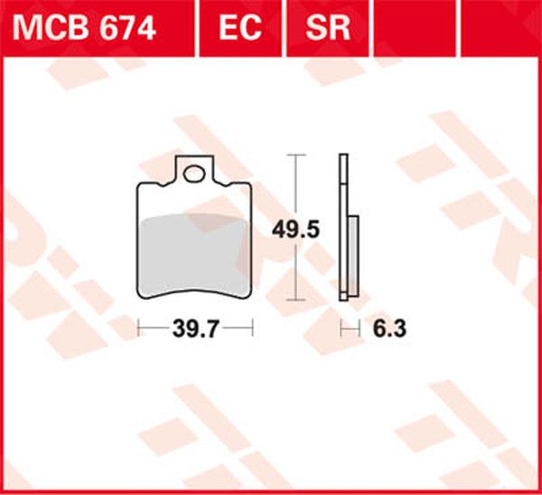 Trw MCB674EC EC sorozatú kerámia fékbetétek Fékbetét 0