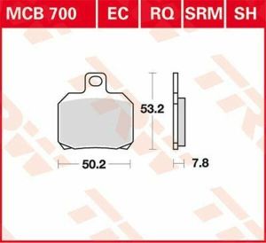 Trw MCB700EC EC sorozatú kerámia fékbetétek Fékbetét
