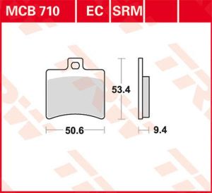 Trw MCB710EC EC sorozatú kerámia fékbetétek Fékbetét