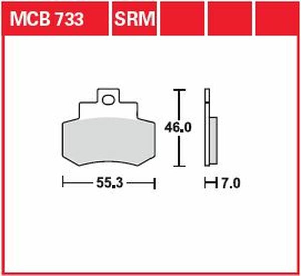 Trw MCB733 minden körben kerámia fékbetét Fékbetét 0
