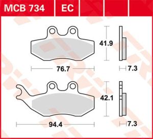 Trw MCB734EC EC sorozatú kerámia fékbetétek Fékbetét