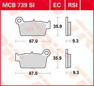 Trw MCB739EC EC sorozatú kerámia fékbetétek Fékbetét
