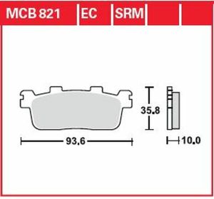 Trw MCB821EC EC sorozatú kerámia fékbetétek Fékbetét