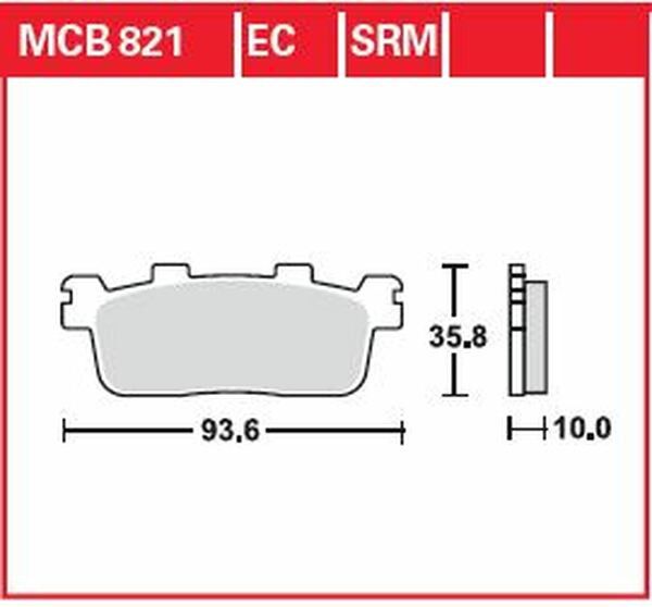 Trw MCB821EC EC sorozatú kerámia fékbetétek Fékbetét 0