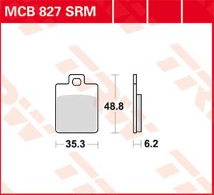 Trw MCB827 kerek kerámia fékbetétek Fékbetét