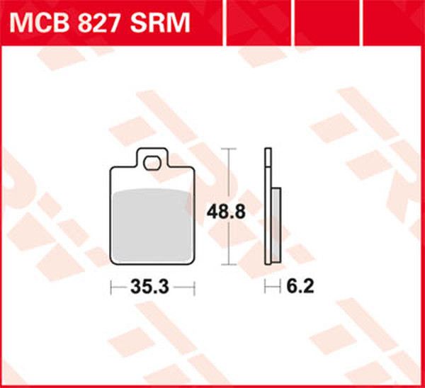 Trw MCB827 kerek kerámia fékbetétek Fékbetét 0