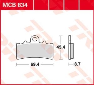 Trw MCB834 All Round kerámia fékbetétek Fékbetét