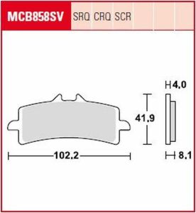 Trw MCB858CRQ CRQ sorozatú Carbon Race fékbetétek Fékbetét