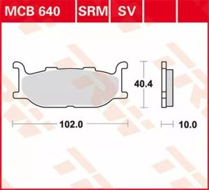 Trw MCB640SRM SRM sorozat Sindered Scooter fékbetétek Fékbetét