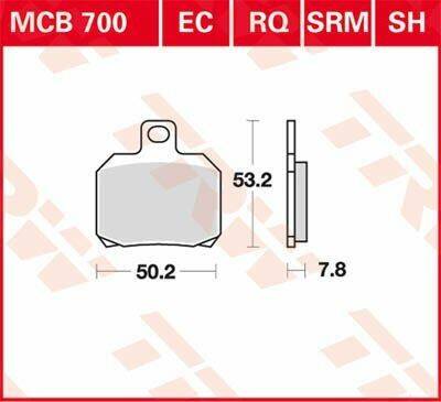 Trw fékBETÉT SRM szinterezett robogó >125 Fékbetét 0