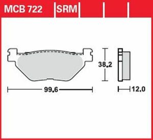 Trw MCB722SRM SRM sorozat Sindered Scooter fékbetétek Fékbetét
