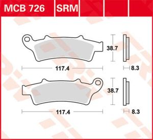 Trw MCB726SRM SRM sorozat Sindered Scooter fékbetétek Fékbetét
