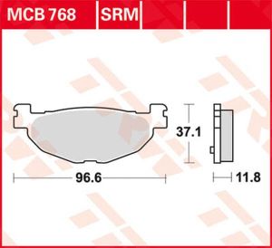 Trw MCB768SRM SRM sorozat Sindered Scooter fékbetétek Fékbetét