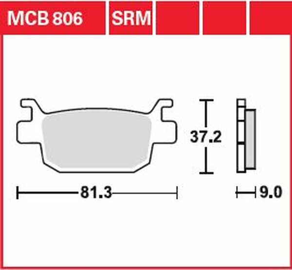 Trw MCB806SRM SRM sorozat Sindered Scooter fékbetétek Fékbetét 0