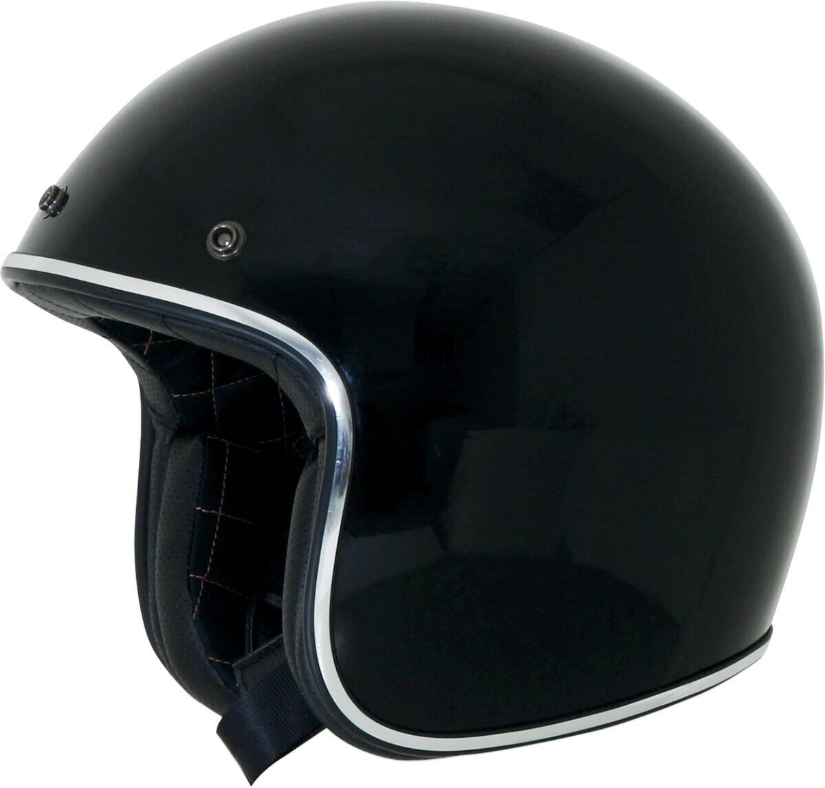 AFX FX-76 VINTAGE bukósisak fényes BLACK/CHROME TRIM X-SMALL Nyitott bukósisak 0