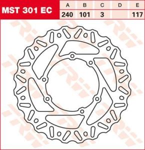 Trw MST301EC EC Cross Design fékrotor Féktárcsa és alkatrészei