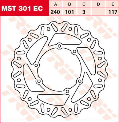 Trw MST301EC EC Cross Design fékrotor Féktárcsa és alkatrészei 0