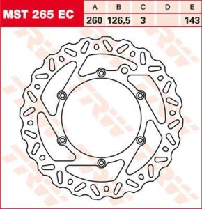 Trw MST265EC EC Cross Design fékrotor Féktárcsa és alkatrészei