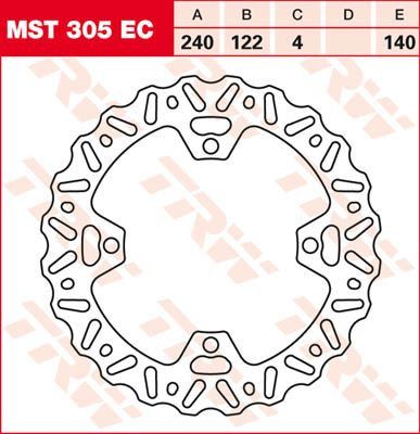 Trw MST305EC EC Cross Design fékrotor Féktárcsa és alkatrészei 0