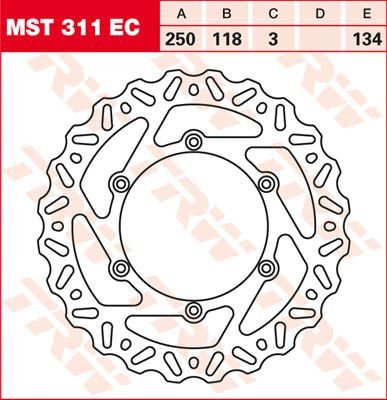 Trw MST311EC EC Cross Design fékrotor Féktárcsa és alkatrészei 0