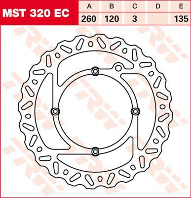 Trw MST320EC EC Cross Design fékrotor Féktárcsa és alkatrészei 0