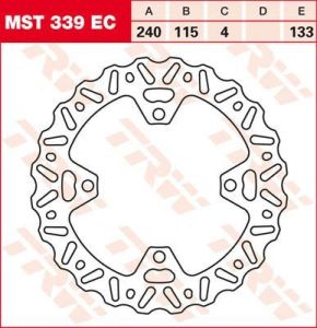Trw MST339EC EC Cross Design fékrotor Féktárcsa és alkatrészei