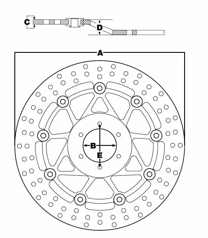 Trw MST339EC EC Cross Design fékrotor Féktárcsa és alkatrészei 1